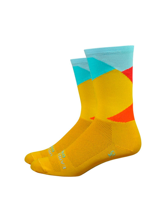 Sock DeFeet Ornot Intersection 6'' Medium Bright Gold