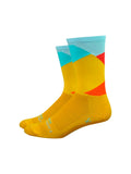 Load image into Gallery viewer, Sock DeFeet Ornot Intersection 6'' Medium Bright Gold