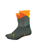 Load image into Gallery viewer, Sock DeFeet Ornot Intersection 6'' Medium Olive
