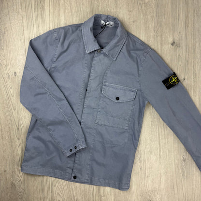 Stone Island Zip Overshirt - Avio Blue