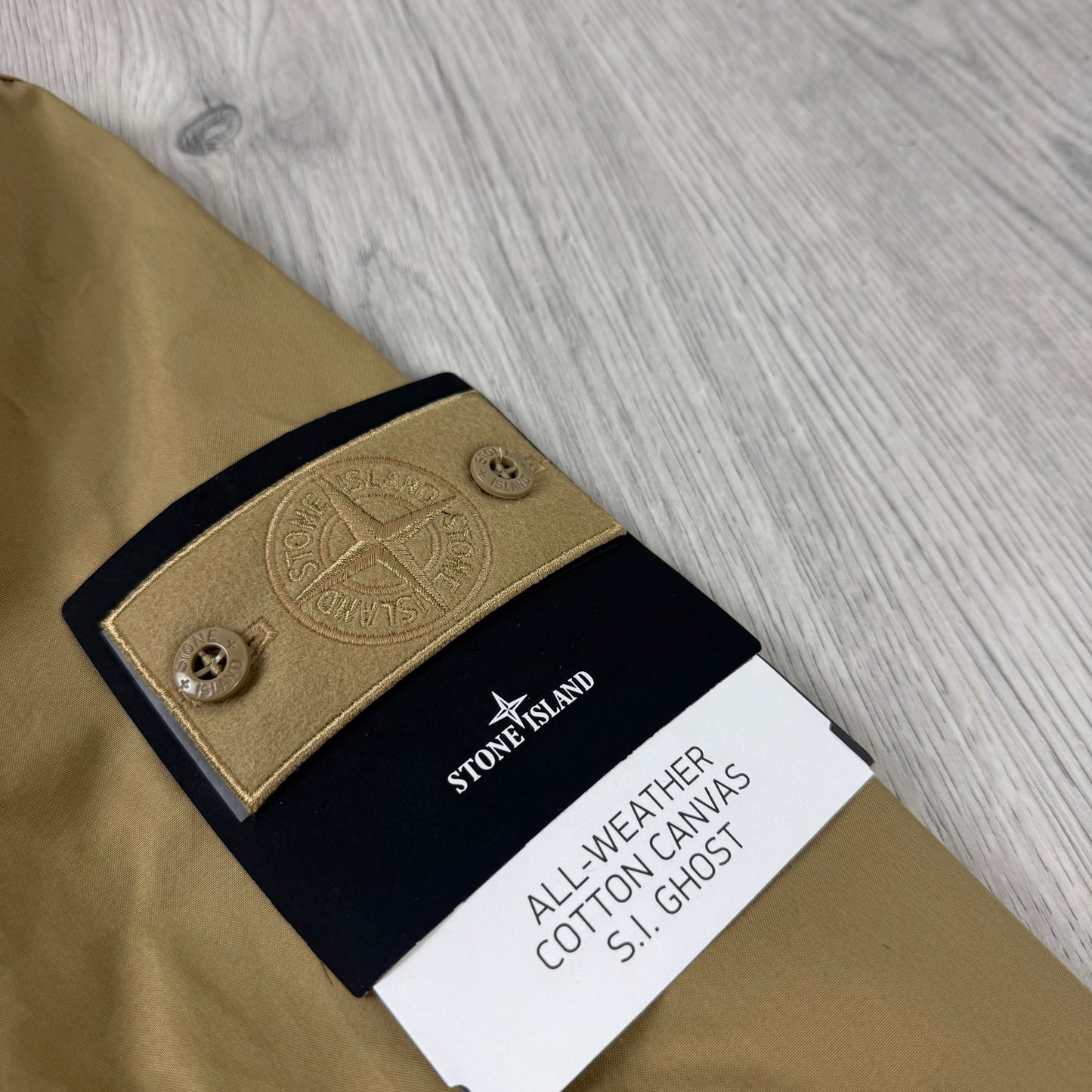 Stone Island Ghost Canvas Pea Coat - Dark Beige