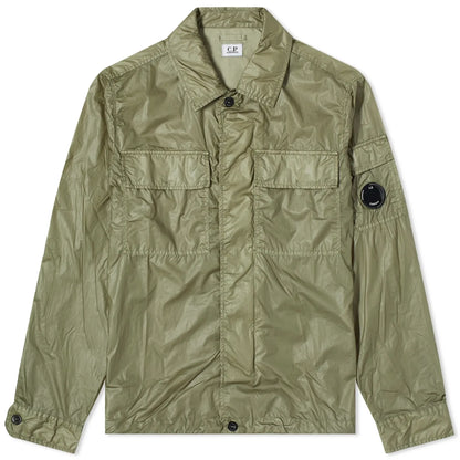 Cp Company Cs II Lens Overshirt In Agave Green
