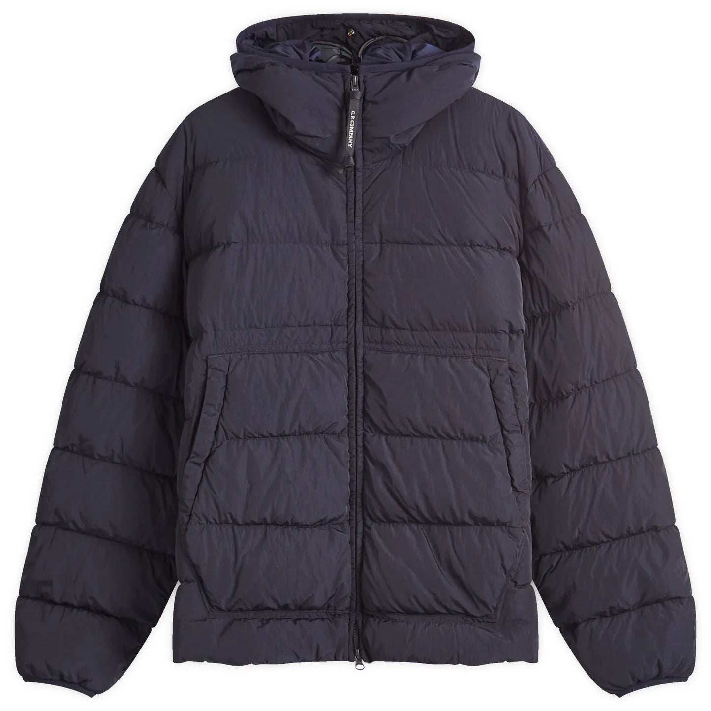 Cp Company Chrome-R Goggle Down Jacket In Navy