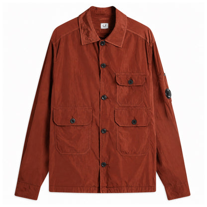 Cp Company 013A Chrome-R Full Button Lens Overshirt In Sable