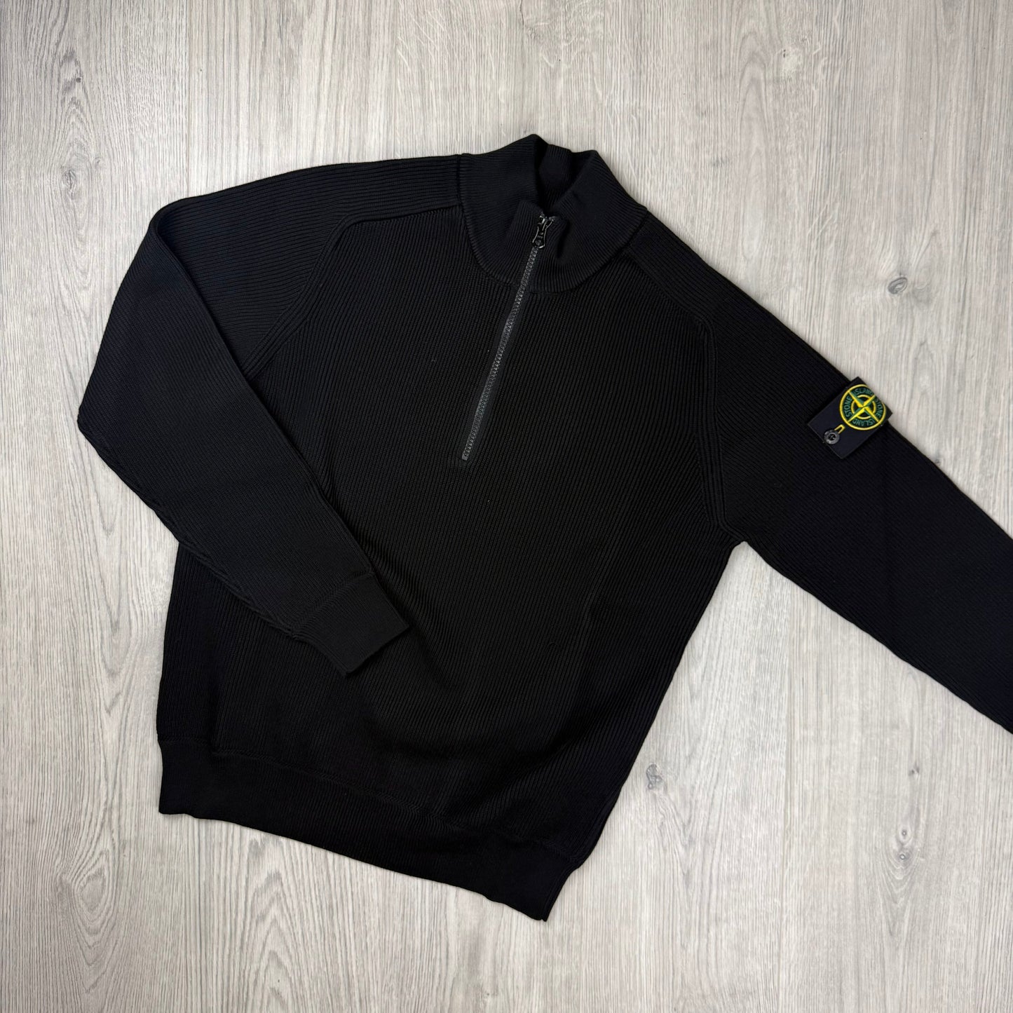 Stone Island Knit Half Zip Fleece - Black