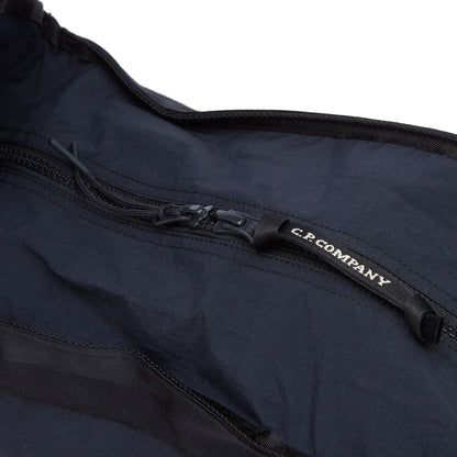 Cp Company Plain Paper Touch Zipped Logo Bag In Navy with Certilogo