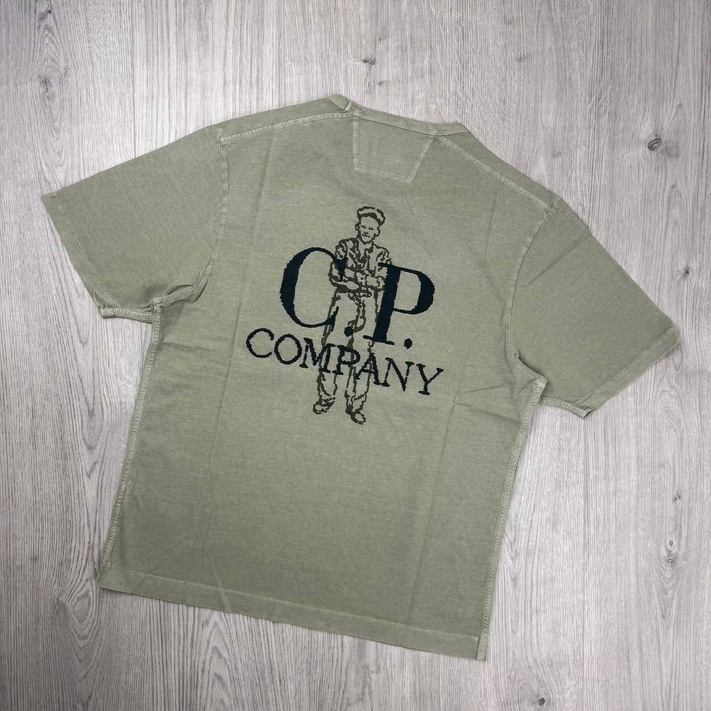 CP Company Embroidered Sailor T-Shirt - Moss Gray