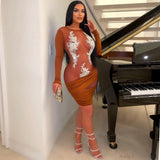 Load image into Gallery viewer, Adore ruched dress (Cognac)