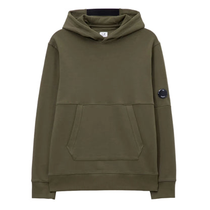Cp Company 024A Diagonal Raised Overhead Hoodie In Ivy Green
