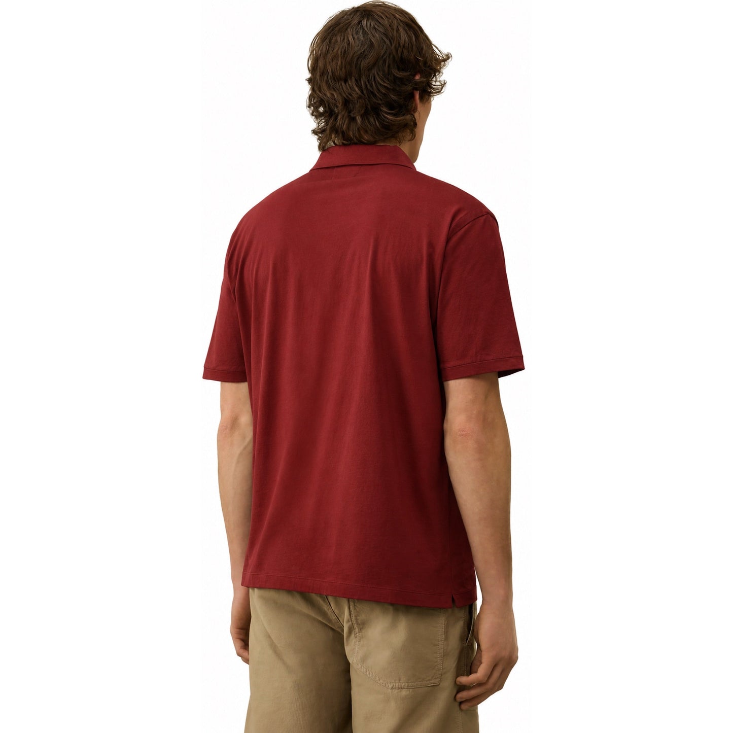 Cp Company No Gravity Jersey Logo Polo Shirt In Sable with Certilogo
