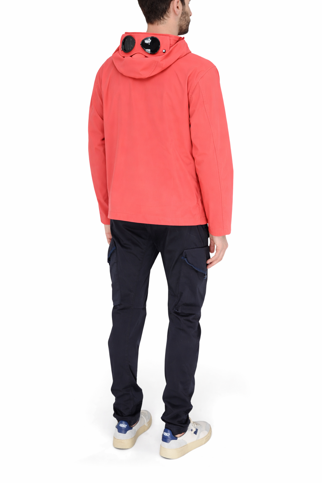 Cp Company Shell-R Double Pocket Goggle Jacket In High Risk Red