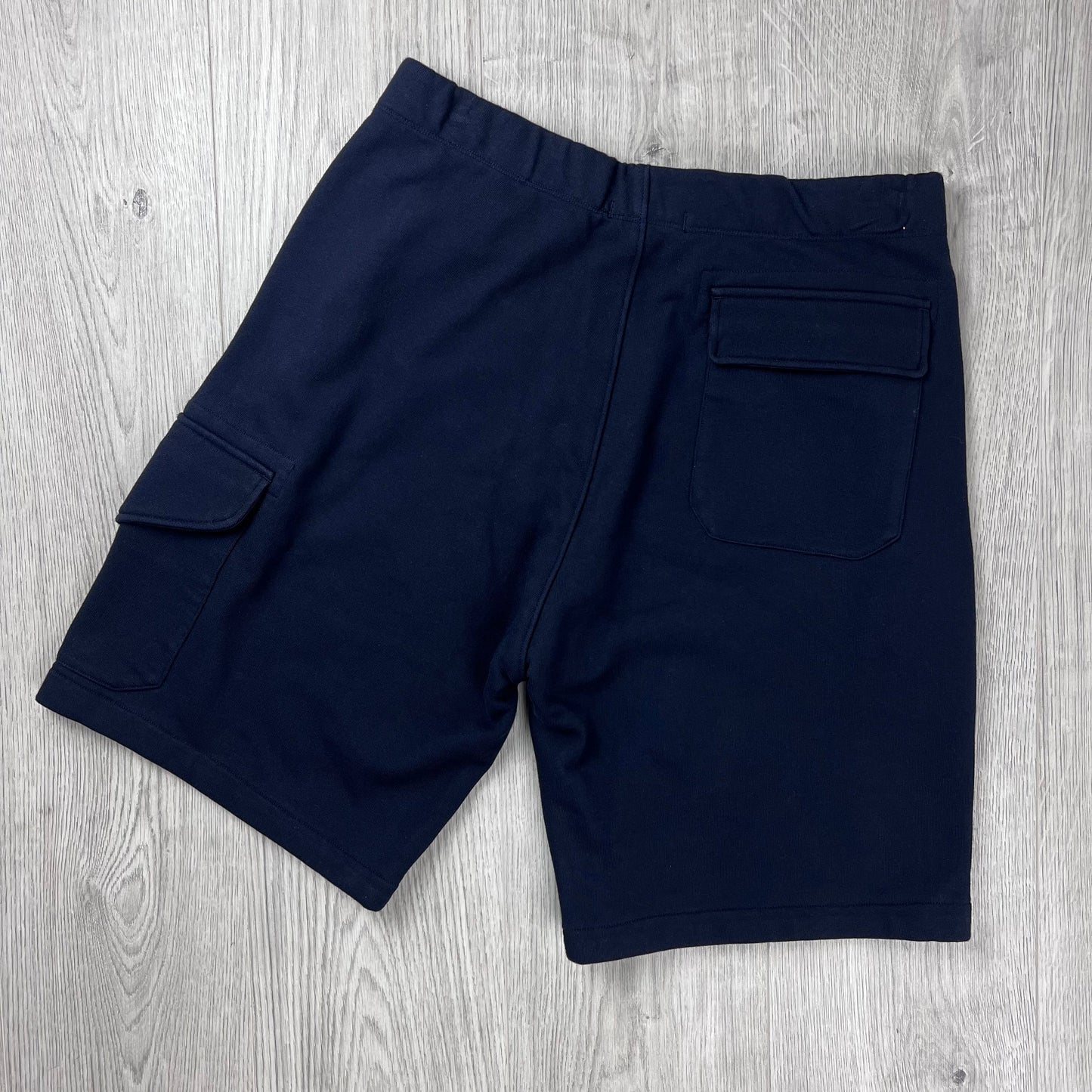 CP Company Raised Fleece Jersey Shorts - Navy