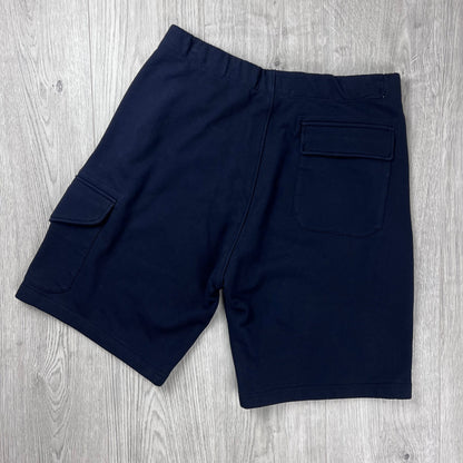 CP Company Raised Fleece Jersey Shorts - Navy