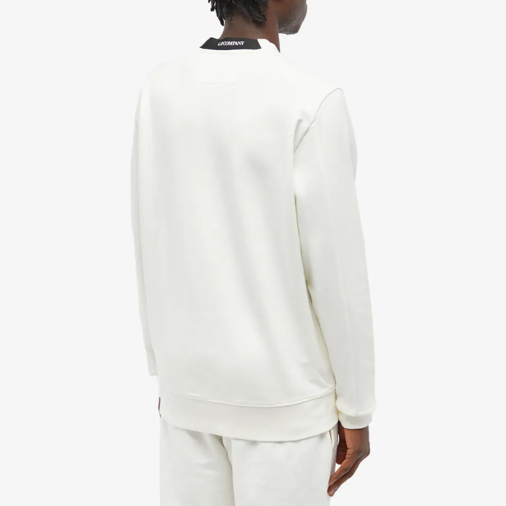 Cp Company 16CM Diagonal Raised Lens Sweatshirt White