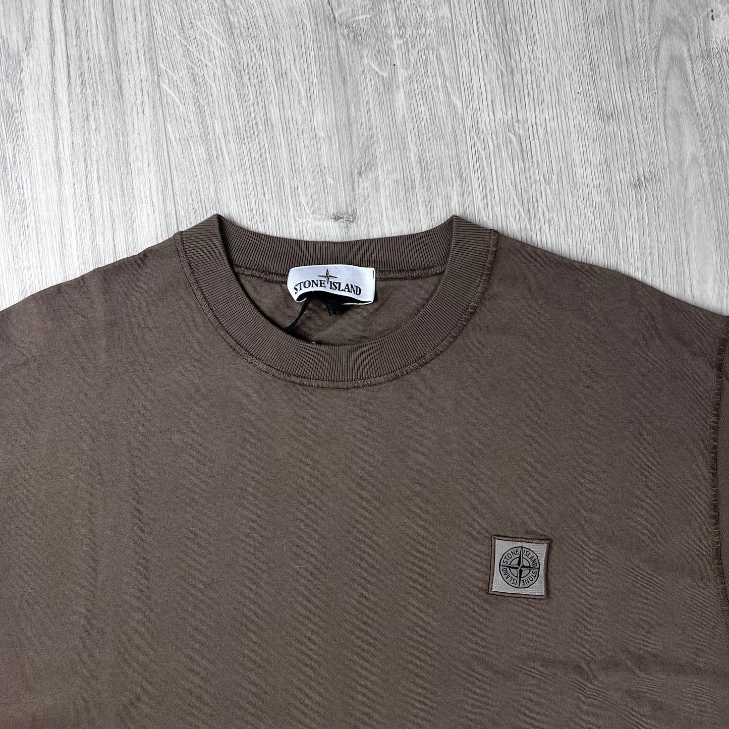 Stone Island 'Fissato' Patch T-Shirt - Umber