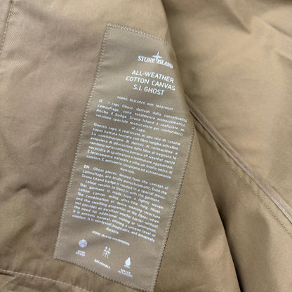Stone Island Ghost Canvas Pea Coat - Dark Beige