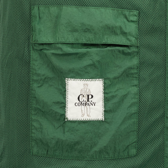 Cp Company Chrome-R Pocket Overshirt in Duck Green