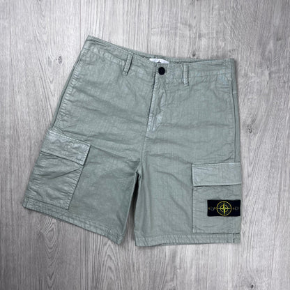 Stone Island 'Panama' Cargo Shorts - Sage
