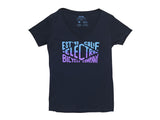 Load image into Gallery viewer, Electra Union V Tee Women Medium Midnight Blue Shirt