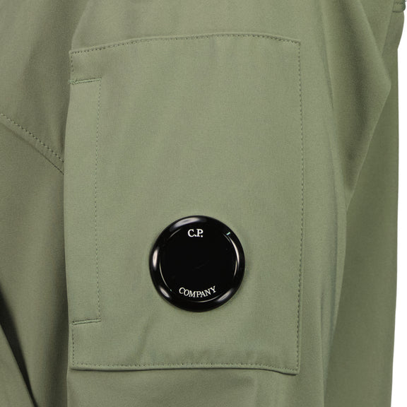 Cp Company Shell-R Hooded Lens Jacket In Agave Green