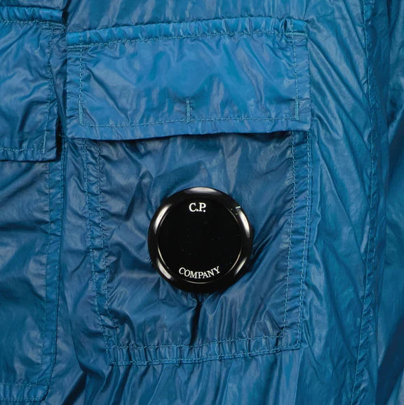 Cp Company Cs II Lens Overshirt In Ink Blue