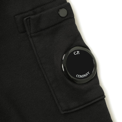 Cp Company 099A Brushed Emerised Resist Dyed Lens Hoodie In Black