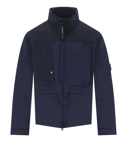 Cp Company Gd Shell Mixed Jacket In Navy