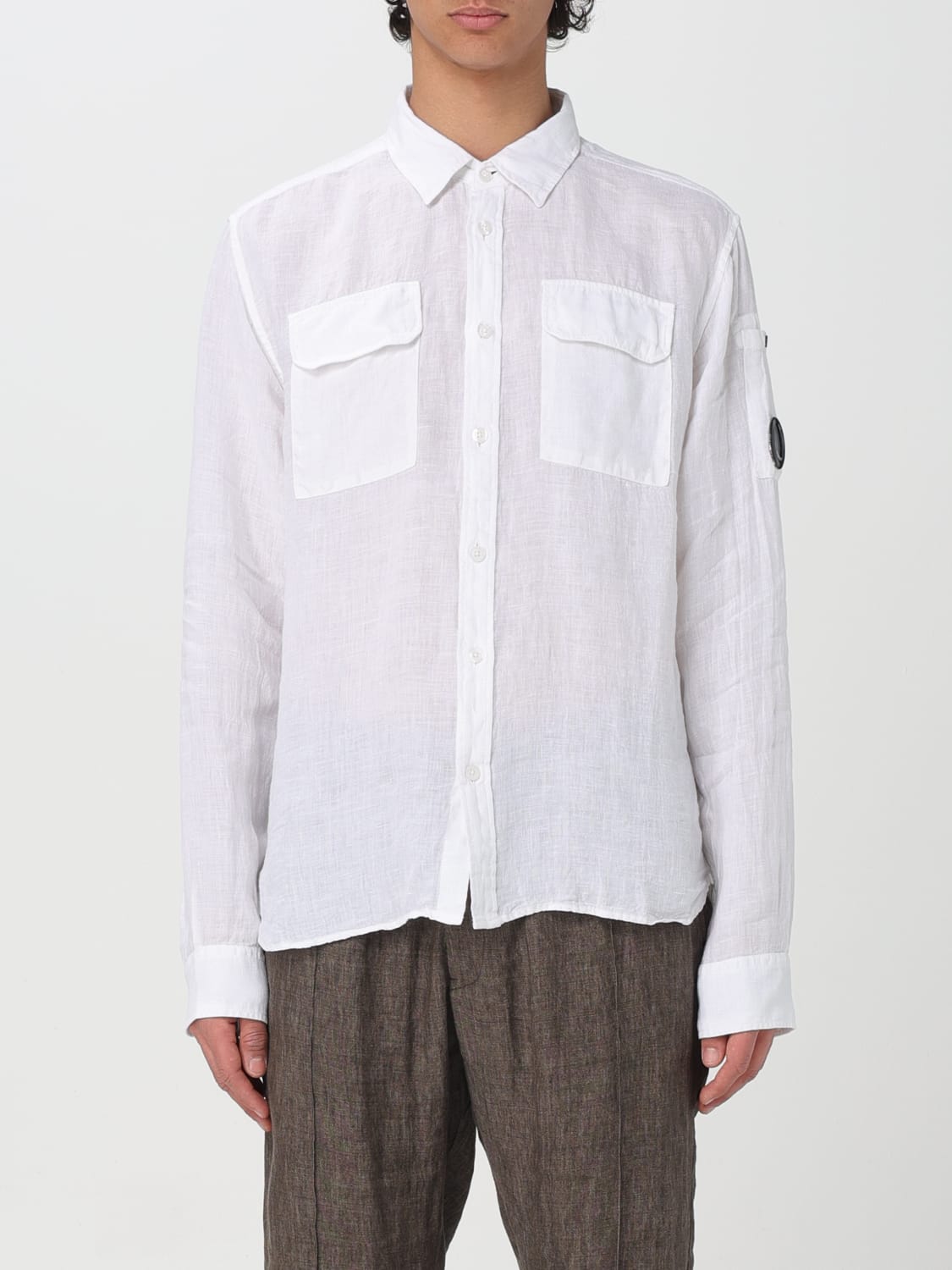 Linen Pocket Shirt Gauze White