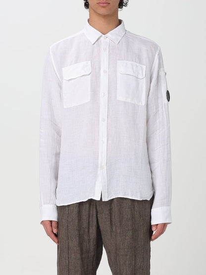 Linen Pocket Shirt Gauze White