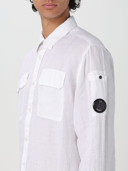 Linen Pocket Shirt Gauze White