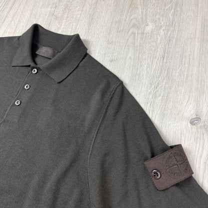 Stone Island Ghost Knit Polo Shirt - Dark Brown