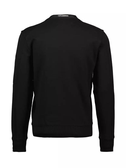 Cp Company Diagonal Raised Cotton Lens Sweatshirt in Black