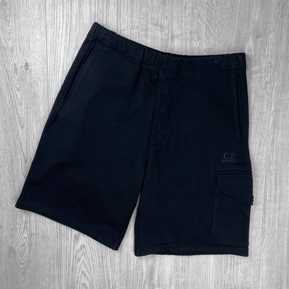 CP Company Raised Fleece Jersey Shorts - Black