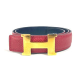 Load image into Gallery viewer, Hermes Belt H Constance Mini Leather Red And Navy