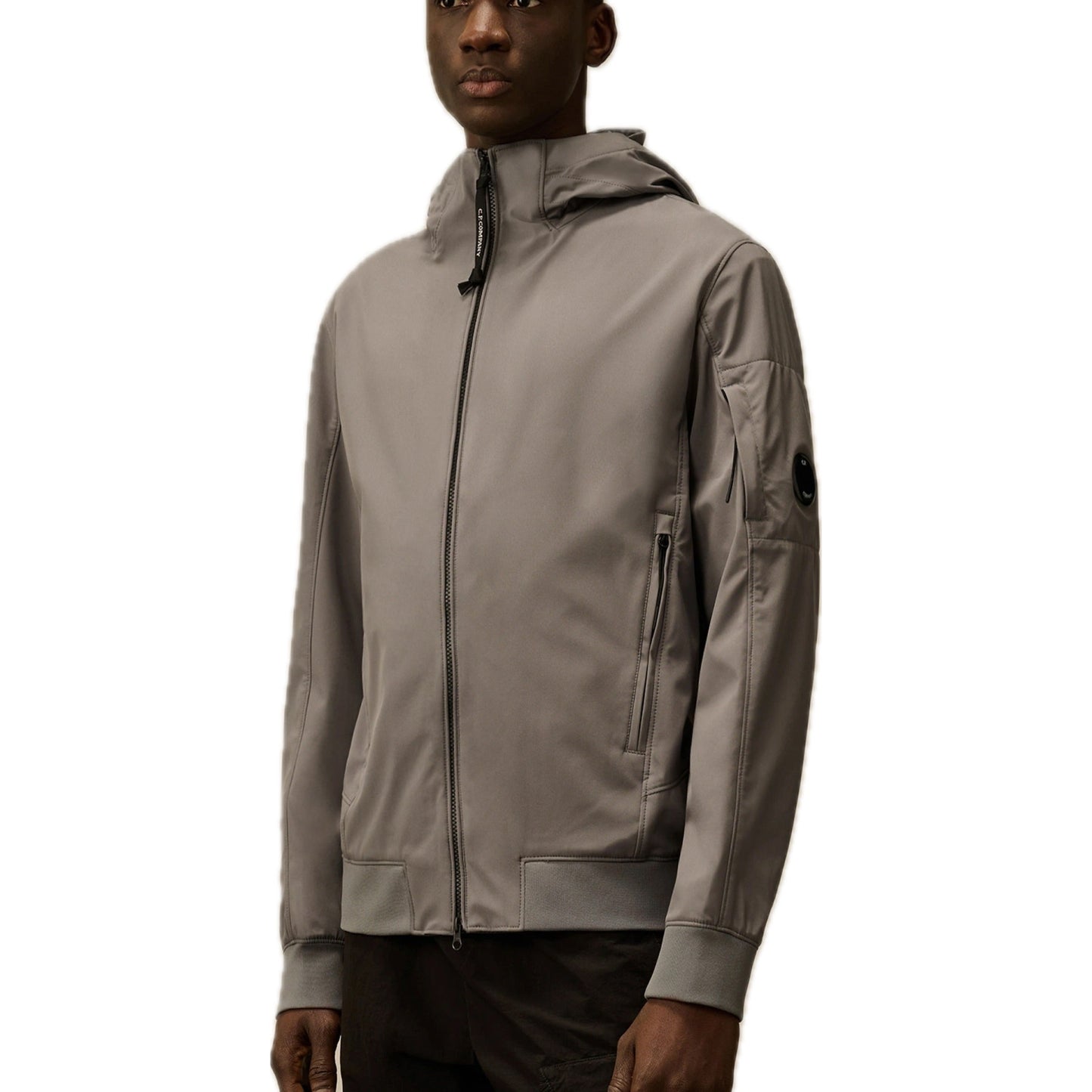 Cp Company 002A Shell-R Lens Jacket In Smoked Pearl with Certilogo