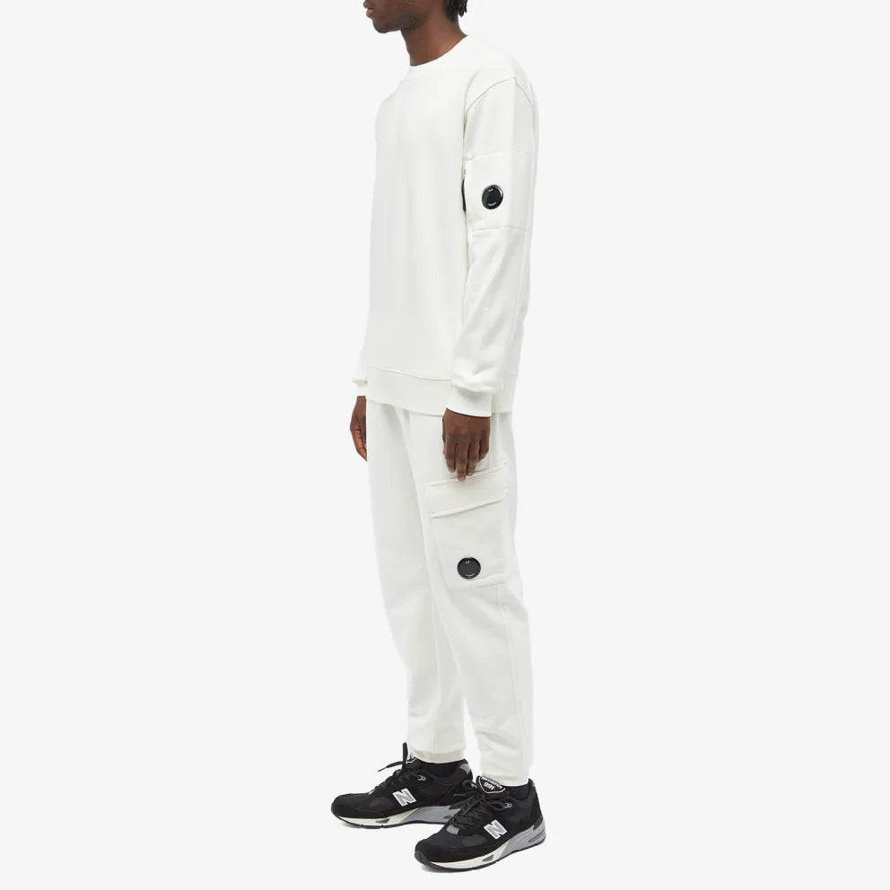 Cp Company 16CM Diagonal Raised Lens Sweatshirt White