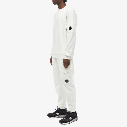 Cp Company 16CM Diagonal Raised Lens Sweatshirt White