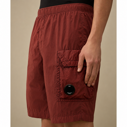 Cp Company 232A Flatt Nylon Mixed Cargo Swim Shorts In Sable