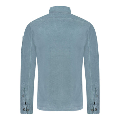 Cp Company Corduroy Button Up Shirt in Orion Blue
