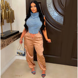 Load image into Gallery viewer, Juva satin cargo pants (Nude)