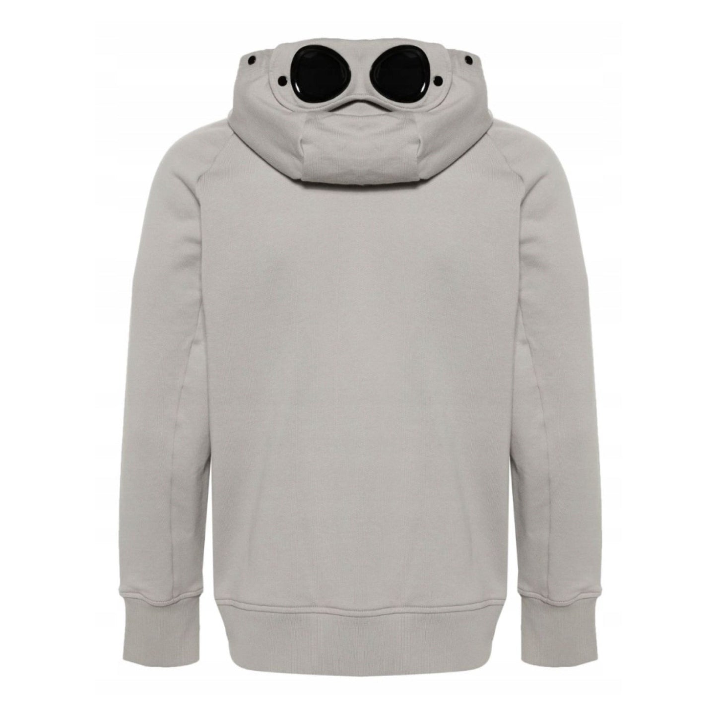Cp Company Goggle Full Zip Hoodie In Drizzle Grey