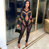 Load image into Gallery viewer, Lusika caged jumpsuit (Black/nude)