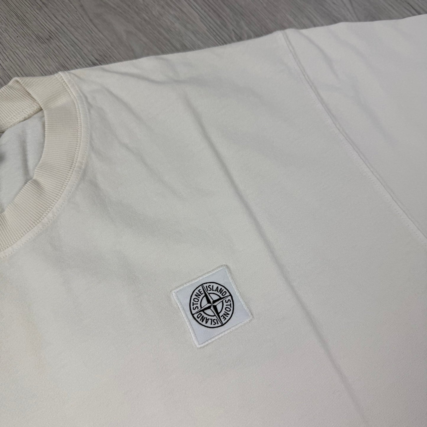 Stone Island Combed Organic Patch T-Shirt - Ivory