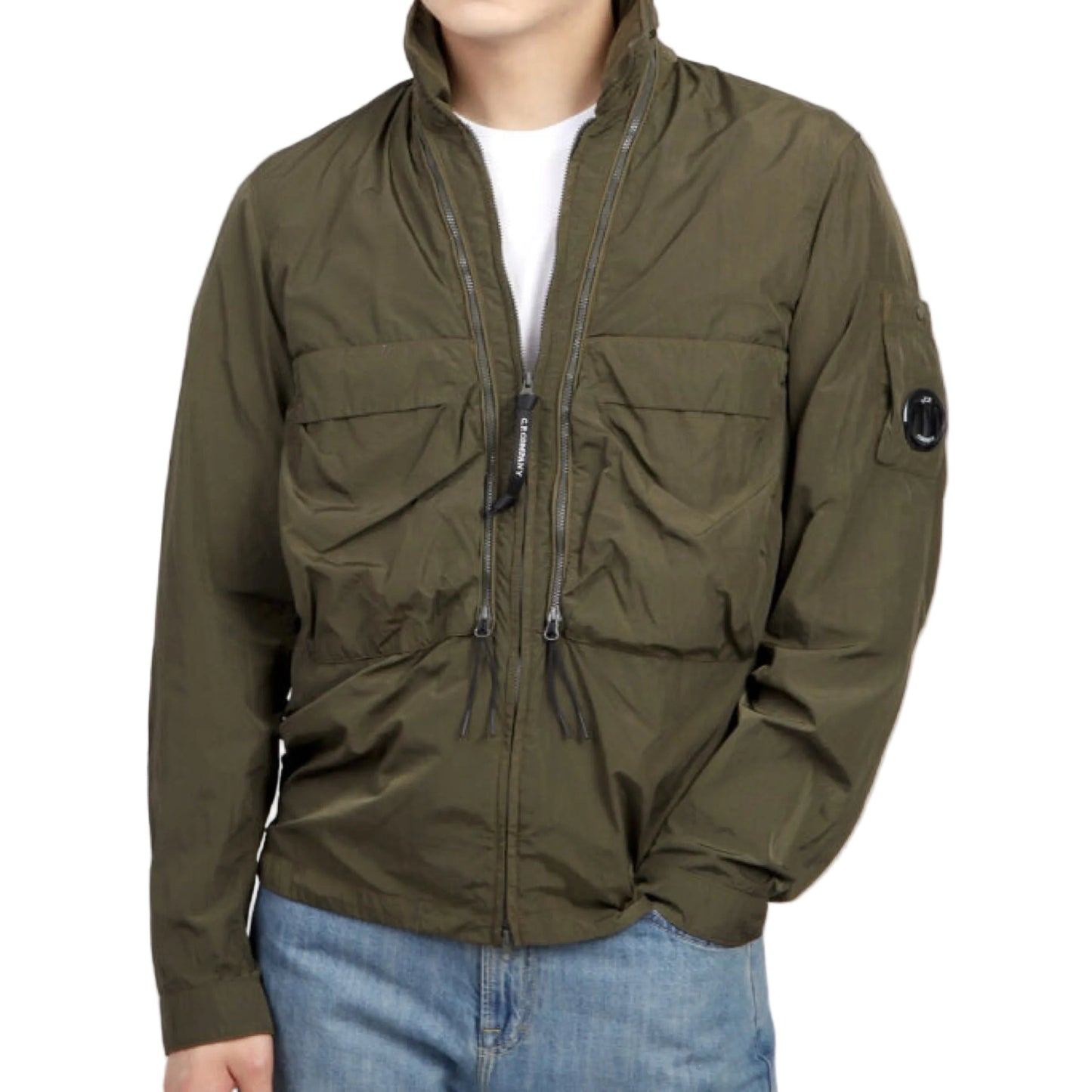 Cp Company 013A Chrome-R Lens Overshirt in Ivy Green