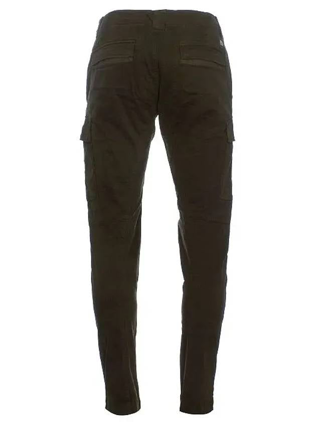 Cp Company 124A Stretch Satin Lens Cargo Pants In Ivy Green