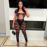Load image into Gallery viewer, Aleji lace jumpsuit (Black)