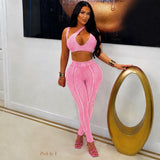Load image into Gallery viewer, Esta rib leggings set (Pink)