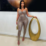 Load image into Gallery viewer, Kendra jumpsuit (Champagne)