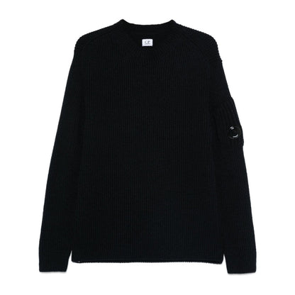 Fleece Knit Crewneck Vanisé Knit Black