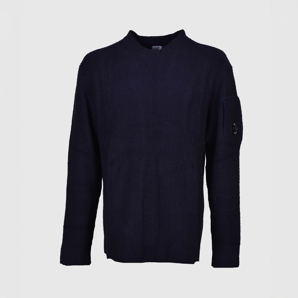 Fleece Knit Crewneck Vanisé Knit Estate Blue